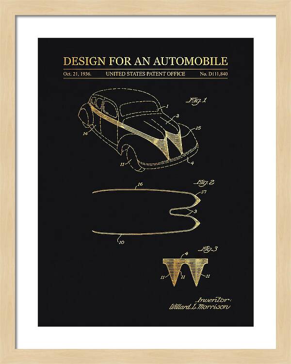 Automobile Gold Patent Usd111840s