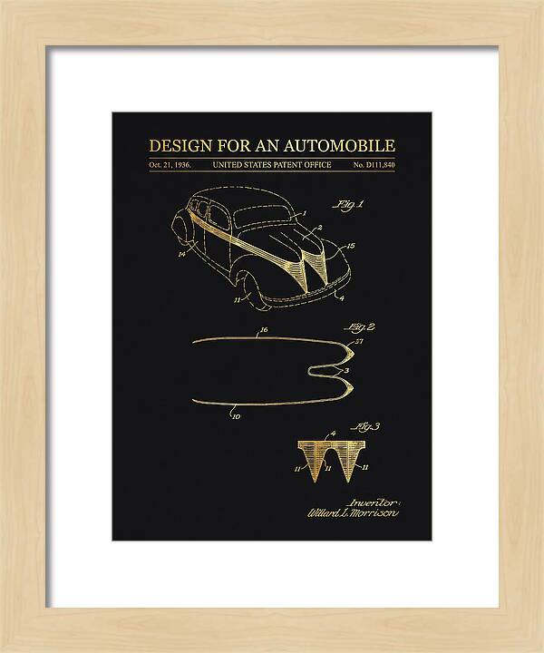 Automobile Gold Patent Usd111840s