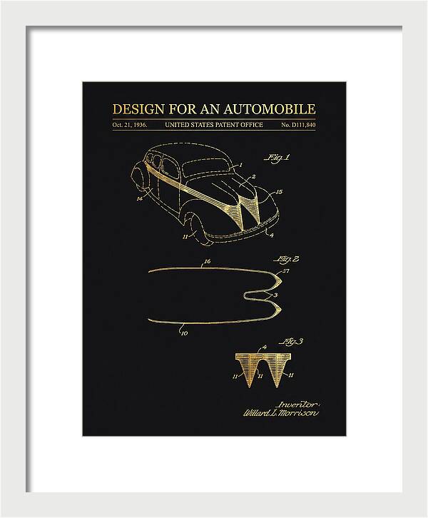 Automobile Gold Patent Usd111840s