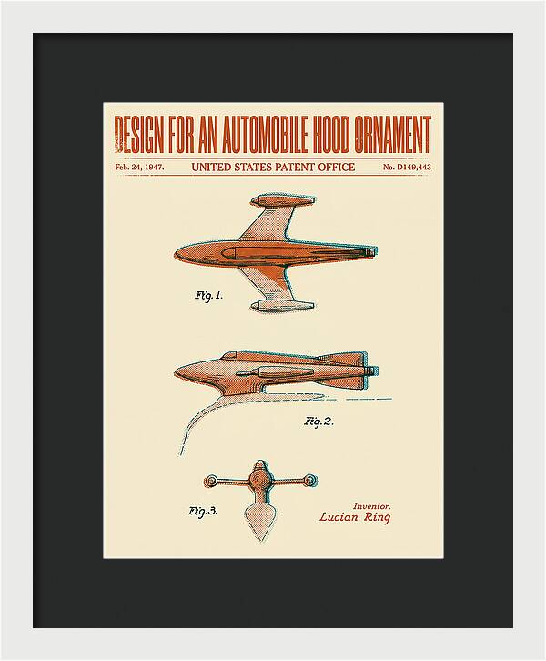 Automobile Hood Ornament Retro Patent Usd149443s