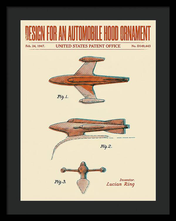 Automobile Hood Ornament Retro Patent Usd149443s