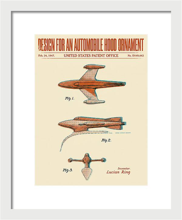 Automobile Hood Ornament Retro Patent Usd149443s