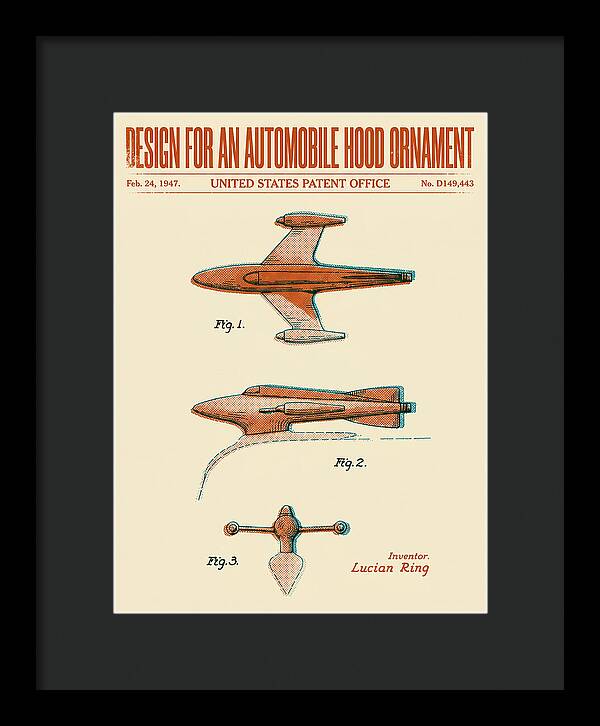 Automobile Hood Ornament Retro Patent Usd149443s