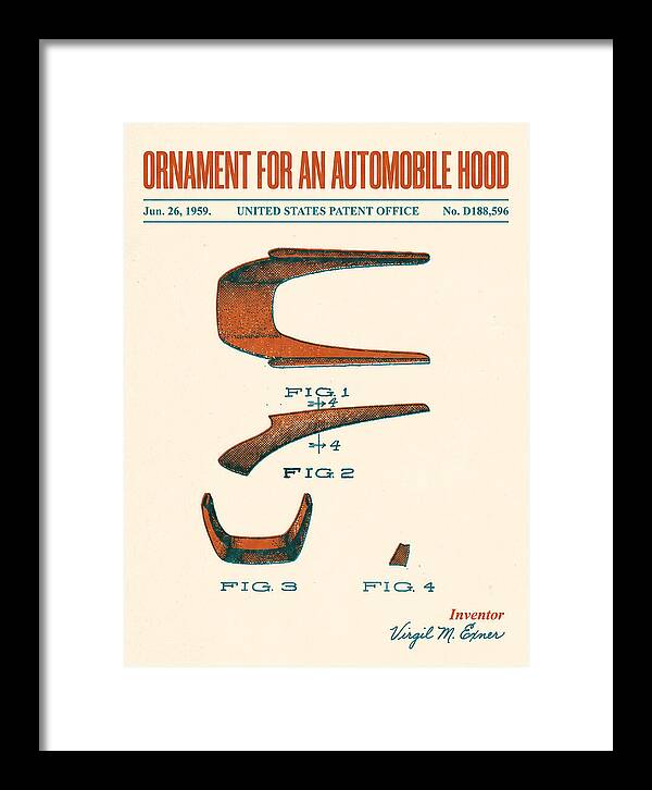Automobile Hood Ornament Retro Patent Usd188596s