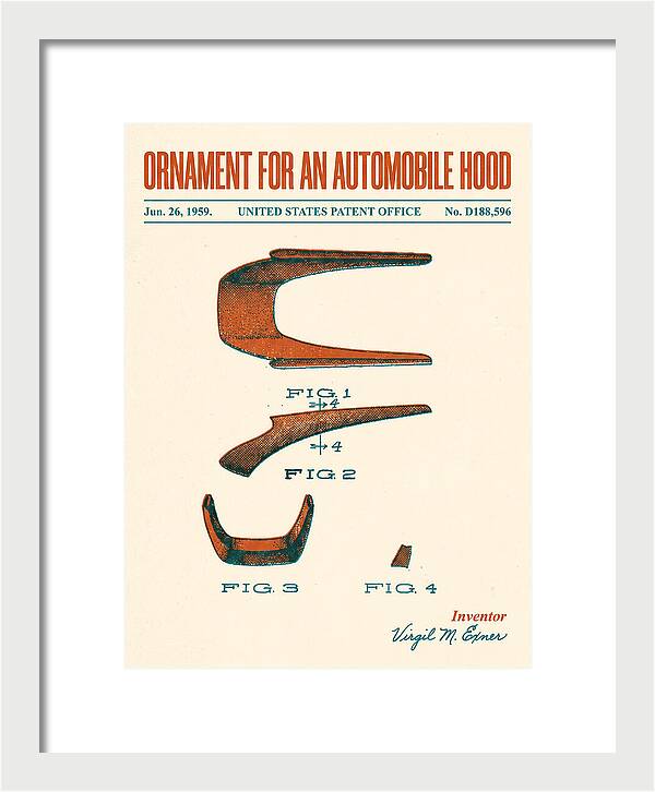 Automobile Hood Ornament Retro Patent Usd188596s
