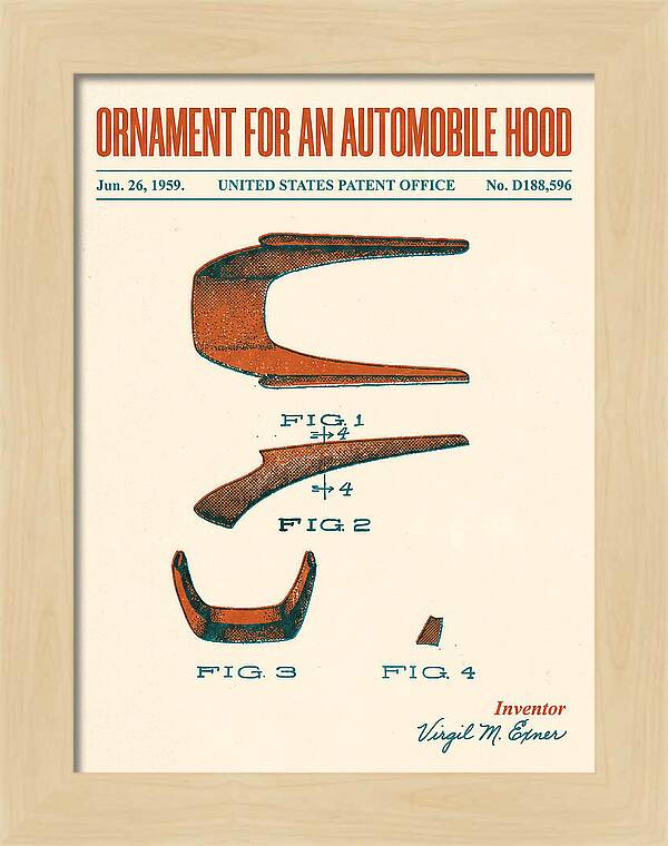 Automobile Hood Ornament Retro Patent Usd188596s