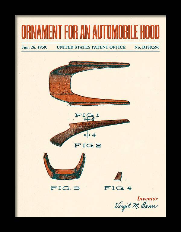 Automobile Hood Ornament Retro Patent Usd188596s