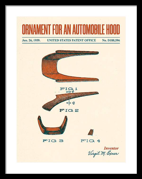 Automobile Hood Ornament Retro Patent Usd188596s