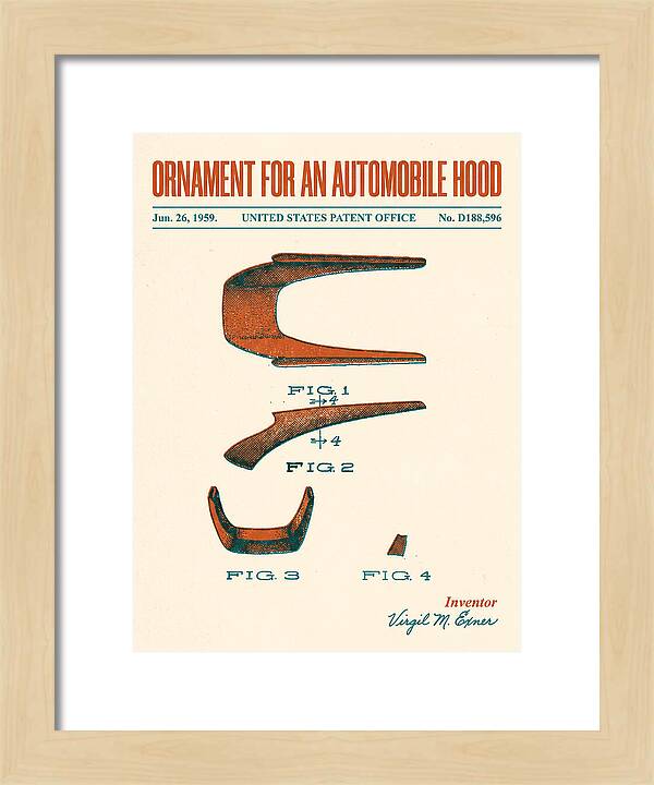Automobile Hood Ornament Retro Patent Usd188596s