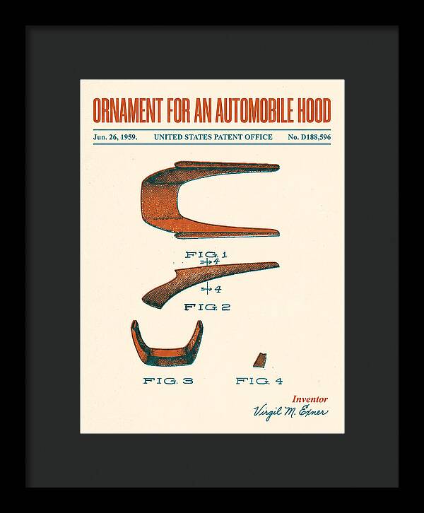Automobile Hood Ornament Retro Patent Usd188596s