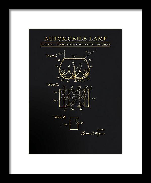 Automobile Lamp Gold Patent Us1655399a