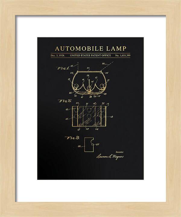 Automobile Lamp Gold Patent Us1655399a
