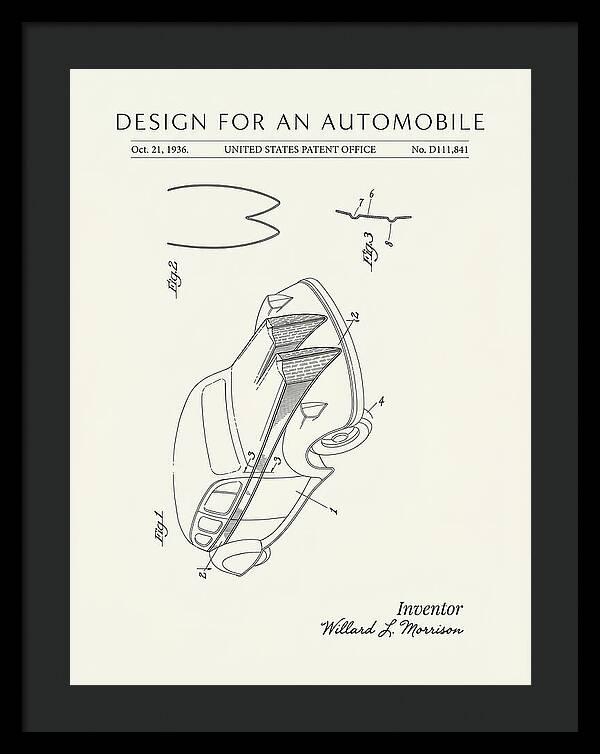 Automobile Minimalist Patent Usd111841s