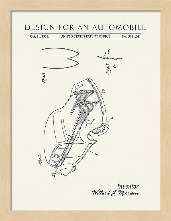 Automobile Minimalist Patent Usd111841s