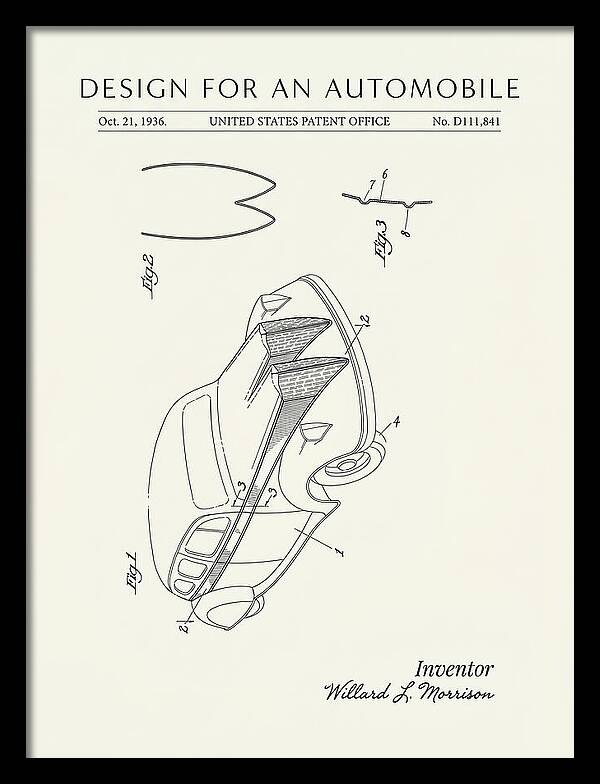 Automobile Minimalist Patent Usd111841s