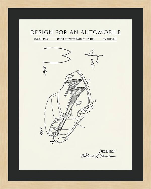 Automobile Minimalist Patent Usd111841s