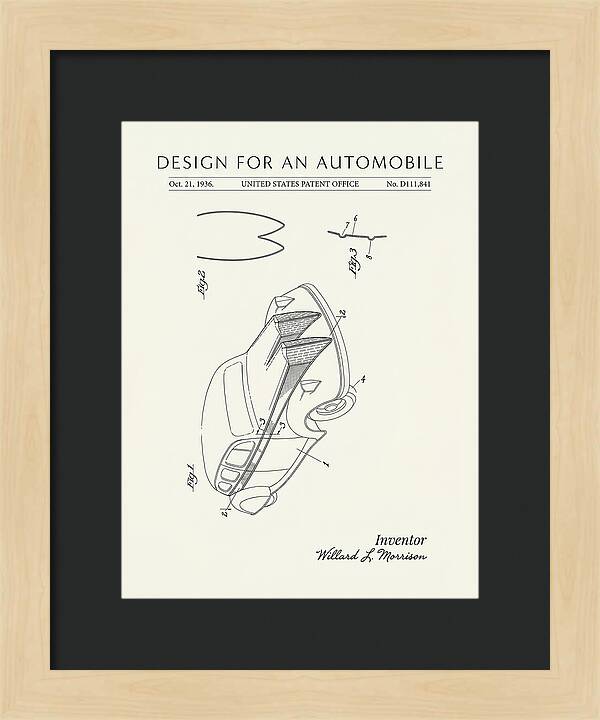 Automobile Minimalist Patent Usd111841s