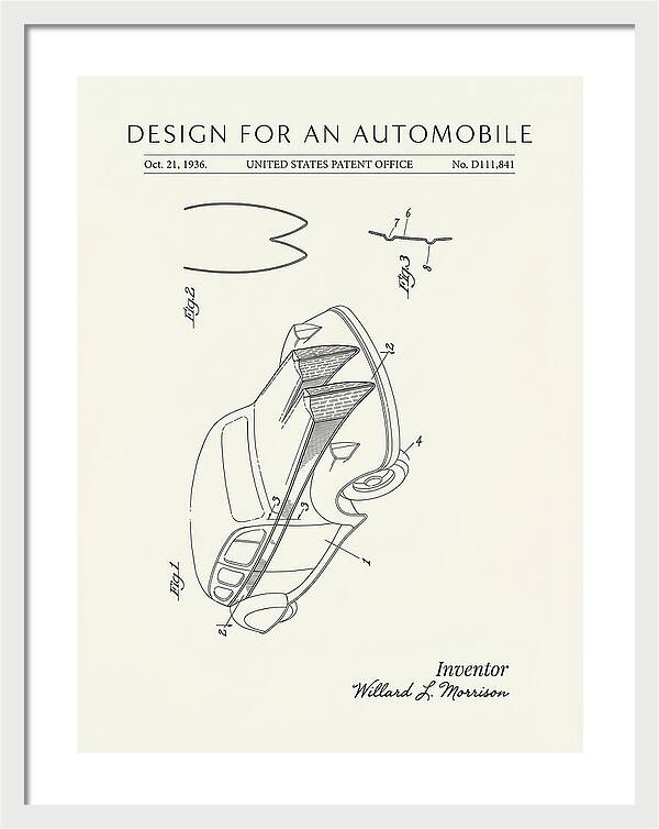 Automobile Minimalist Patent Usd111841s