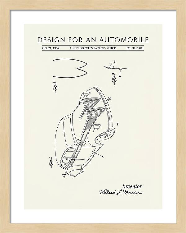 Automobile Minimalist Patent Usd111841s