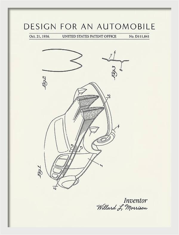 Automobile Minimalist Patent Usd111841s