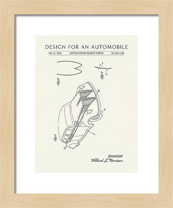 Automobile Minimalist Patent Usd111841s