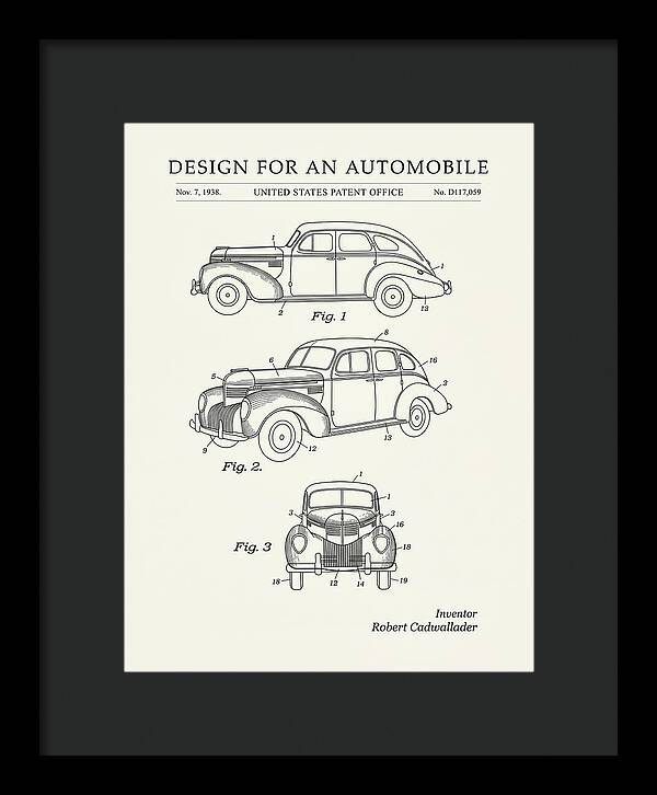 Automobile Minimalist Patent Usd117059s