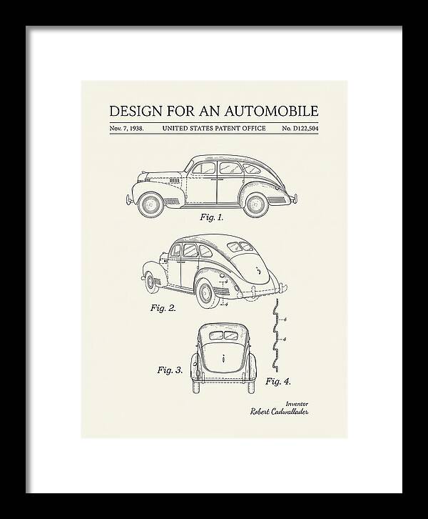 Automobile Minimalist Patent Usd122504s