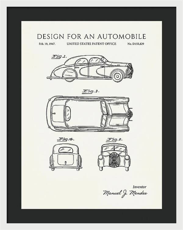 Automobile Minimalist Patent Usd155829s