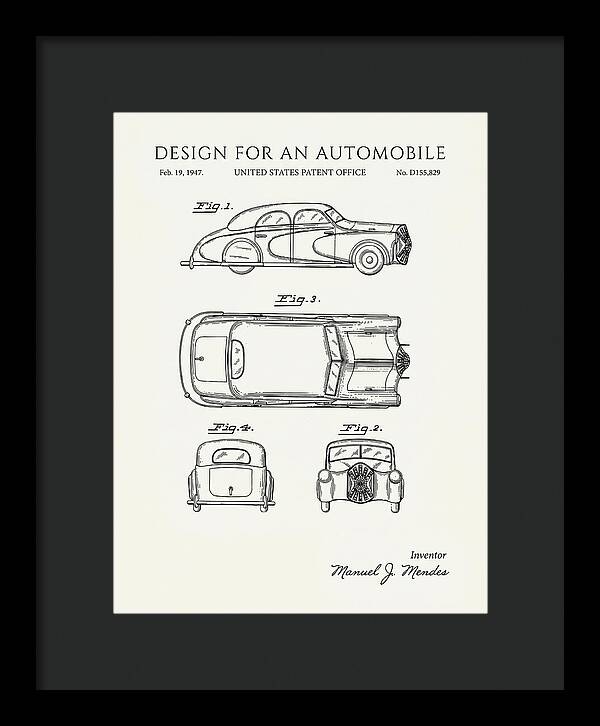 Automobile Minimalist Patent Usd155829s