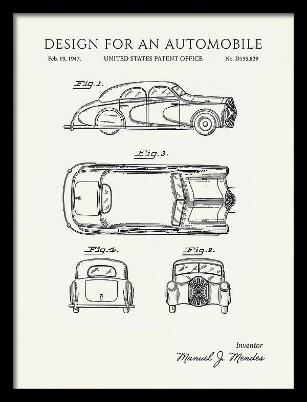 Automobile Minimalist Patent Usd155829s
