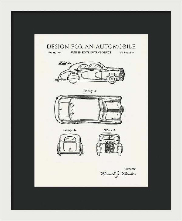 Automobile Minimalist Patent Usd155829s
