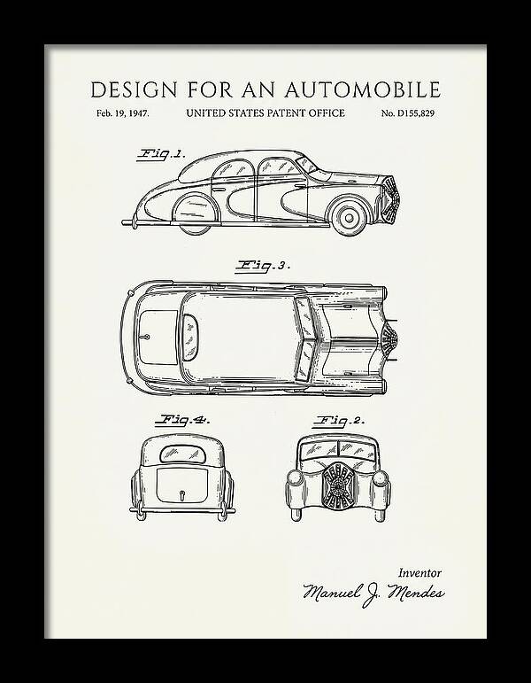 Automobile Minimalist Patent Usd155829s
