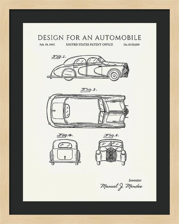 Automobile Minimalist Patent Usd155829s