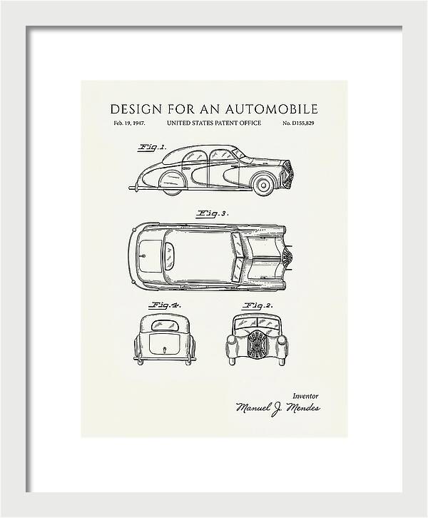 Automobile Minimalist Patent Usd155829s