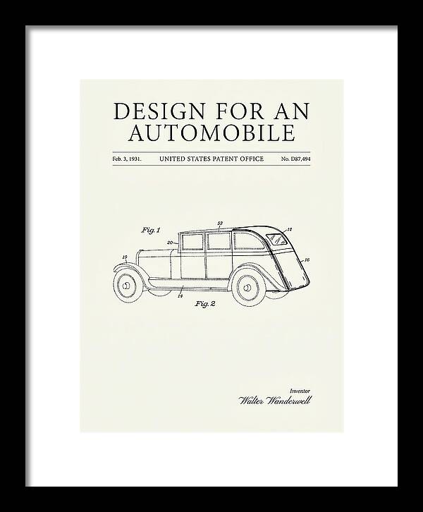 Automobile Minimalist Patent Usd87494s