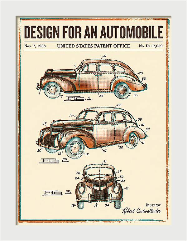Automobile Retro Patent Usd117059s