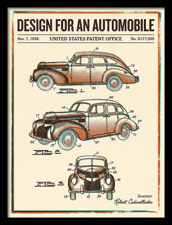 Automobile Retro Patent Usd117059s