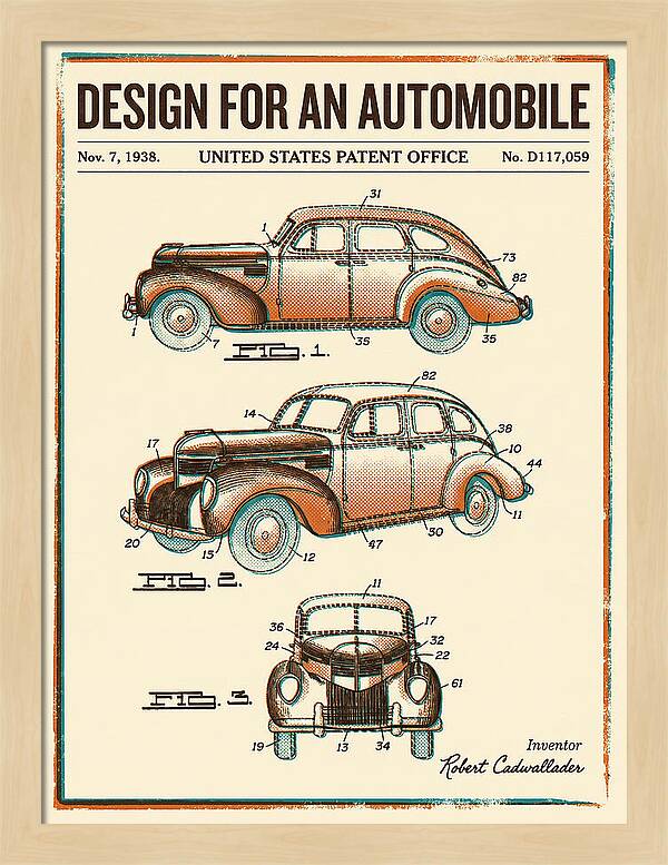 Automobile Retro Patent Usd117059s