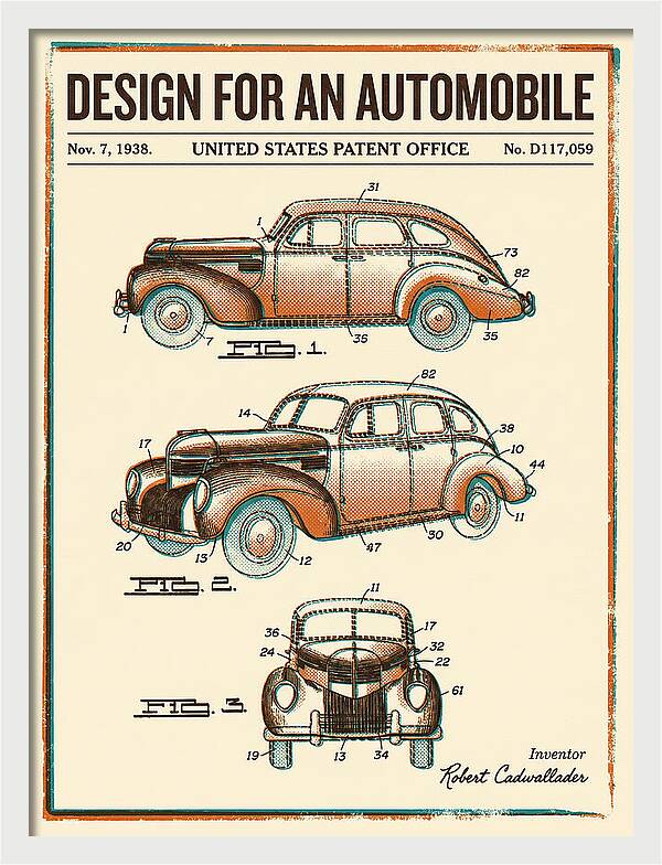 Automobile Retro Patent Usd117059s
