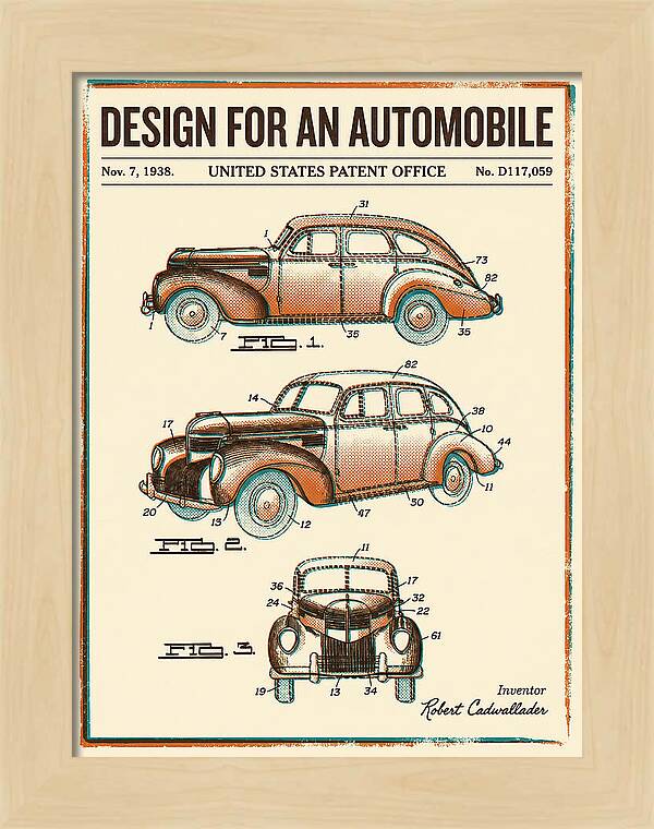 Automobile Retro Patent Usd117059s