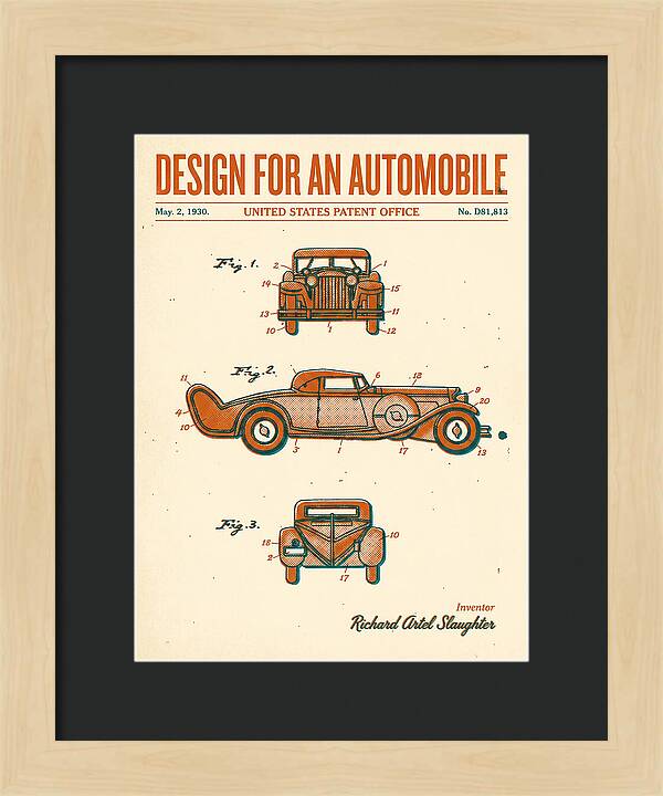 Automobile Retro Patent Usd81813s