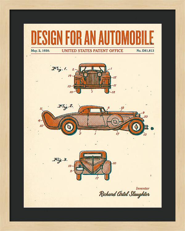 Automobile Retro Patent Usd81813s