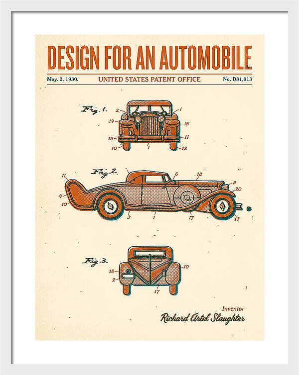 Automobile Retro Patent Usd81813s