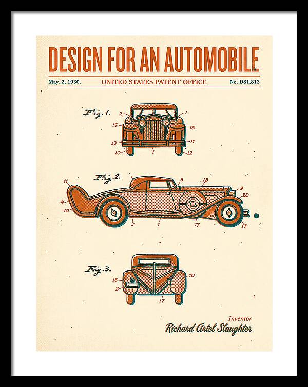 Automobile Retro Patent Usd81813s