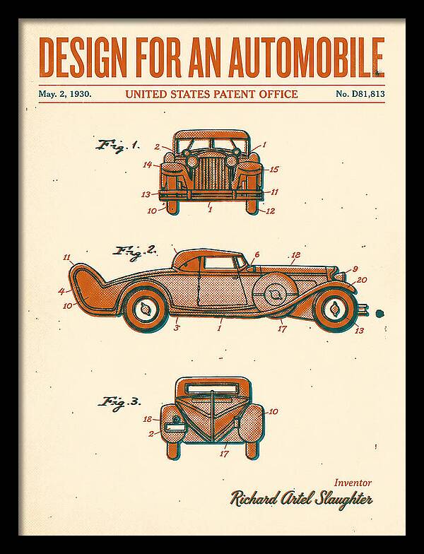 Automobile Retro Patent Usd81813s