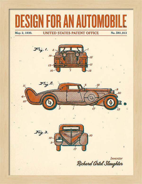 Automobile Retro Patent Usd81813s