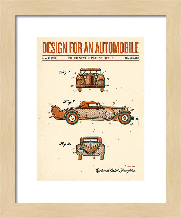 Automobile Retro Patent Usd81813s