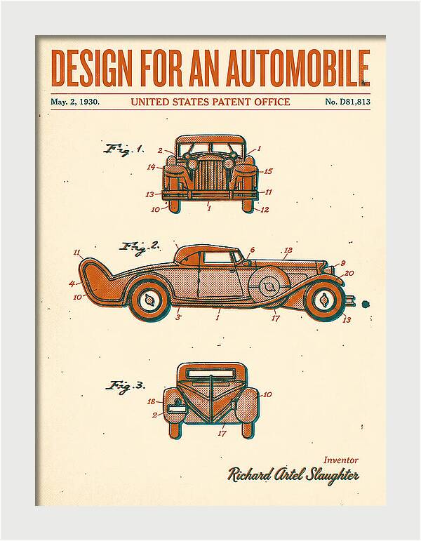 Automobile Retro Patent Usd81813s