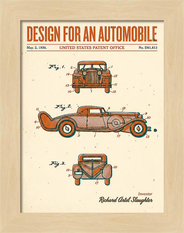 Automobile Retro Patent Usd81813s