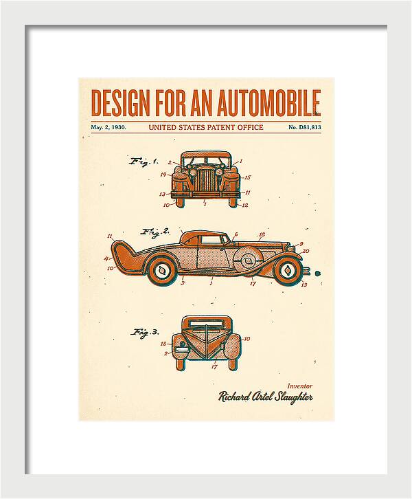 Automobile Retro Patent Usd81813s